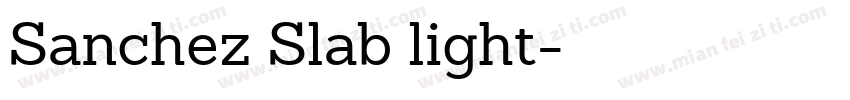 Sanchez Slab light字体转换